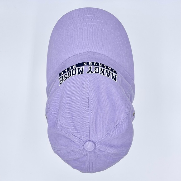 Vintage Mangy Moose Jackson Hole WY Lilac StrapBack Hat Cap Adult OSFM - Picture 7 of 11